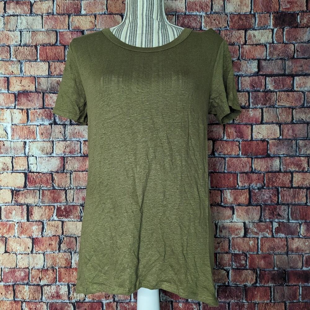 NWT Chaser Sage green braided Back Tee Size M